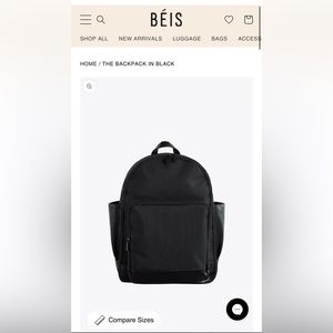 BÉIS THE BACKPACK IN BLACK